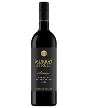 Murray Street Vineyards<br>Artisan Barossa... 750ML Ten months in oak with three months in stainless steel before<br />bottling in autumn ’21. All three varieties were fermented in<br />open-topped fermenters on skins, and matured in French oak<br />puncheons of different ages. The Grenache for 10-15 days before being pumped over twice daily, the Mataro for 15 days with whole berry fermentation, while the Shiraz was fermented on skins for 10 days with gentle pumpovers twice daily. All components were kept separate before blending at 10 months.