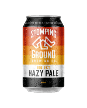  Stomping Ground Big Sky Hazy<br>Pale Ale Can 355ml... 355ML New name, same great beer! Formerly known as Park Ale, Big Sky Hazy Pale was inspired by sun-drenched good times outdoors. It has a gentle haze, big tropical fruit and citrus flavours, balanced bitterness and a refreshing finish.