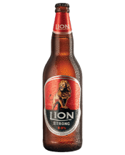  Lion Strong Beer Bottle<br>Longneck 625ml  625ML Lion Strong Beer is a hard hitter! This robust and strong beer pours bright amber with a fine off-white head, offering a nose full of fruity malt that strikes the senses. Slick-bodied and moderately carbonated, Lion Strong leaves you on a bold, malty and respectably alcoholic note. Best served chilled.