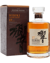  Hibiki 17 Years Old Blended<br>Japanese Whisky... 700ML Apart from Single Malts, Suntory also produces a premium series of blended whiskies under the label 'Hibiki' (meaning 'harmony'), usually containing a high proportion of Single Malt (upwards of 50% according to one of the company's blenders).<br />Created in 1989, the Hibiki 17 Years Old whisky is a meticulous blend of over thirty of the finest single malts from Suntory's two distilleries, Yamazaki and Hakushu, and grain whisky from their Chita distillery, most with an age of well over 17 yearsm