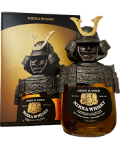  Nikka Whisky Samurai Gold &<br>Gold Whisky 750ml  750ML The barrel-shaped square glass bottle and minimalist label come with the Nikka Whisky Gold & Gold, also known as 'G & G' Samurai blended whisky, featuring its exceptionally crafted composite armor.<br />This blend of malt and grain whiskies offers fruity, floral, caramel, and sweet brown sugar aromas. The palate is light and buttery with notes of biscuits, light spices, Christmas cake, and raisins. The finish is short to medium with hints of berries, light spices, cinnamon, and nuts. Tasting not