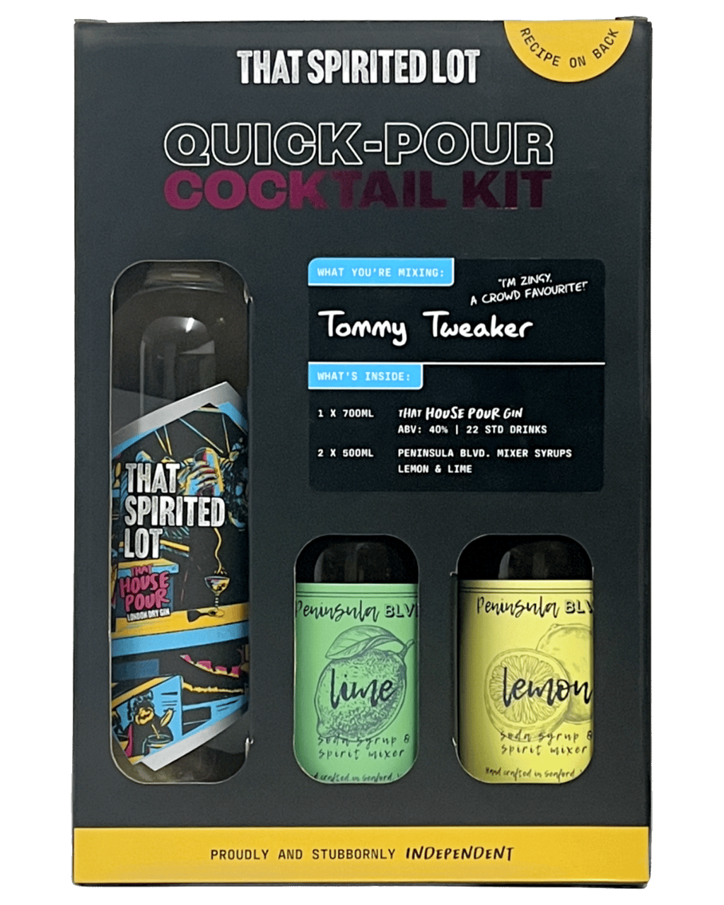 That Spirited Lot Distillers Quickpour Cocktail Kit Tommy Tweaker Gin