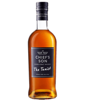  Chief's Son The Tanist 43%<br>700ml  700mL This extraordinarily smooth, sweet, yet rich whisky is forged by a long marriage of spirit in 'double wood', essentially using two types of oak barrels to mature the spirit. The early smooth honey, sweet vanilla and citrus character is derived from the harder American oak, whilst the bold rich flavours of stone fruits, dark toffees and old sherry come from the lush French oak casks. The rich, oily malts create a honey-like mouthfeel and a beautifully long finish.