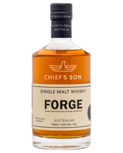  Chief's Son Forge Single<br>Malt Whisky 700ml  700ML Crafted with precision and passion, Forge is a refined evolution of our signature 900 Standard recipe. Aged in 100L second-fill French oak casks, this exceptional single malt draws out the deeper nuances of French oak, creating a beautifully balanced whisky. Meticulously brewed, distilled, and matured, Forge showcases the perfect harmony between rich malt character and delicate yeast influence—offering an accessible yet sophisticated whisky experience.<br>Now available for just 96 Dollar R