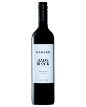  Manser Dads Block Shiraz<br>2021  750ML This is the 6threlease of this award winning wine sourced from a vineyard that used to supply one of Hardy’s most awarded Adelaide Hills reds. Four different clones of shiraz give this wine rare complexity and consistency and its proximity to McLaren Vale gives it an uncommon richness and warmth not normally associated with ‘Hills Shiraz.<br><br>This was a perfect season with the fruit enjoying optimal ripening to ensure full flavour development and balance of acid and tannins. There’s so mu