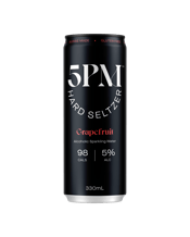  5pm Beverages Grapefruit<br>Hard Seltzer 330ml... 330ML 5PM Grapefruit is a remarkable combination of sweet, sour and ever-so-slightly bitter, delicately contrasting gorgeous ruby grapefruit with other citrus flavours, served in a gorgeous slimline can. Naturally delicious and perfectly balanced these drinks are awesome straight from the can but are amazing when added to your favourite cocktails to really spice things up. All 5PM Beverages are crafted with natural flavours and contain zero sugar, zero carbs and zero gluten – so they have all the flav