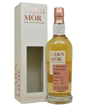  Carn Mor Aultmore 2012 9yo<br>Scotch Malt Whisky... 700ML This 9 year old scotch whisky was distilled in 2012 at the Speyside Aultmore&nbsp;distillery. the whisky was fully matured in ex-bourbourbon barrels. Prior to bottling the whisky was proofed back to 47.5% ABV, with no chill-filtration or colour added. 1128 bottles were produced.<br><br /><br />A lively, bright and fruity malt of green apples and vanilla custard notes, with building drying ginger spice on the finish that leaves the palate refreshed but wanting more. The whisky has a mouth-coating