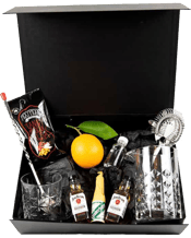  Cocktails To You The<br>Gentleman - Bourbon Old...  A Complete Cocktail Kit including everything you need to make an Old Fashioned. Whether it's a birthday, an anniversary or a special occasion such as Christmas, this luxurious Cocktail Kit makes the perfect gift, a fresh change from the usual gift hamper.&nbsp;(Enough ingredients for 2 Old Fashioned Drinks).<br>Inclusions:<br>Cocktail Mixing Glass.<br>Low Ball Glass.<br>Cocktail Stirring Spoon.<br>Strainer, 2 x Bourbon (50mL).<br>Bitters.<br>Sugar Syrup.<br>Orange (Garnish).<br>Snack.<br>Reusabl