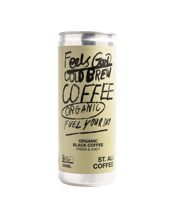  St. Ali Coffee Feels Good<br>Organic Cold Brew... 250ML Stack the back shelf with a slab. ST. ALi have canned their cold brew for the ultimate kick and convenience. Fully organic, the Feels Good Cold Brew is a fresh and juicy can of goodness, ready to fuel your day.
