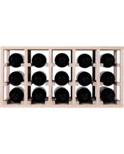  Wine Rack Store 15 Bottles<br>Wine Rack   15 Bottles Wine Rack from Wine Rack Store<br>Divide and displayyour collection of beautiful Premium New Zealand Pine Wood modular wine racks.<br>Available in 3 wooden finishes: Natural Pine, Rich Black andBrown.<br>Our Rich Black and Brown Wine Racks have been triple coated in oil gloss paint finishes.<br>The material is Natural Pine and Solid Oak.<br>Stores up to 15 Bottles.<br>AssembledDimensions:<br>Height: 30cm<br>Width: 60cm<br>Depth: 30cm