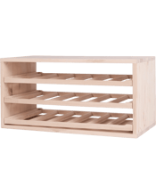  Wine Rack Store 18 Bottles<br>Shelves Wine Rack   18Bottles Shelves Wine Rack From Wine Rack Store<br>A Wine Rack WithSoft Closed Shelf Perfect For Your Wine Collection.<br>Premium New Zealand PineWood box with Soft Closed Pine Wood Tray, excellent fitfor any home and office.<br>The Wine Racks are among the most robust in our range.<br>The structure of a Wine Rack Store makes the frame quite stable itself.<br>The materials are black paintedpine wood and untreated NaturalPinewood.<br>Stores up to 18 bottles.<br>AssembledDimensions:<br>Height: 30