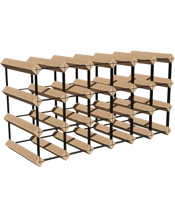  Wine Rack Store 24 Bottles<br>Classic Line Wine Rack   Classic design combination of Premium New Zealand Pine Wood and metal with individual bottle shelves.<br>Available in 4 wooden finishes: Natural Pine, Rich Black, Mahogany Brown and Rustic Hardwood.<br>Our Rich Black and Brown Wine Racks have been triple coated in oil paint finishes.<br>Stores up to 24 bottles. <br>Assembled Dimensions: <br>Height: 61.0 cm<br>Width: 32,5 cm<br>Depth: 23.5 cm.