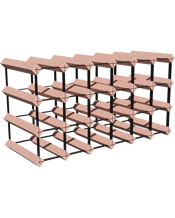  Wine Rack Store 24 Bottles<br>Classic Line   Classic&nbsp;design combination of Premium New Zealand Pine Wood&nbsp;and metal with individual bottle shelves.<br>Available in 4&nbsp;wooden finishes: Natural Pine, Rich Black, Mahogany Brown&nbsp;and Rustic Hardwood.<br>Our Rich Black and Brown Wine Racks have been triple coated in oil paint finishes.<br>Stores up to 24&nbsp;bottles.&nbsp;<br>Assembled&nbsp;Dimensions:&nbsp;<br>Height: 61.0&nbsp;cm.<br>Width: 32,5 cm.<br>Depth: 23.5 cm.