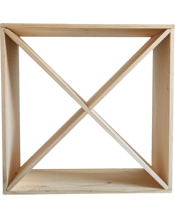  Wine Rack Store X-module<br>Cube 40-bottles   A simple and elegant solution for the everyday wine lover.<br>Available in 3 wooden finishes: Natural Pine, Rich Black and&nbsp;Brown.<br>Our Rich Black and Brown Wine Racks have been triple coated in oil paint finishes.<br>Stores up to 40 bottles.&nbsp;<br>Dimensions:<br>Height 60cm&nbsp;&nbsp;<br>Width: 60cm<br>Depth: 30cm.