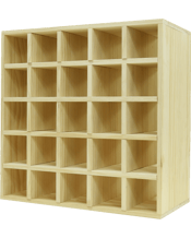  Wine Rack Store Wood Shelf<br>Cube Wine Rack   A wooden wine storage unit that is simply elegant.&nbsp;<br>Available in 3 wooden finishes: Natural Pine, Rich Black and&nbsp;Brown.<br>Our Rich Black and Brown Wine Racks have been triple coated in oil paint finishes.<br>Stores up to 25&nbsp;bottles.&nbsp;<br>Dimensions:<br>Height: 60cm<br>Width: 60cm<br>Depth: 30cm.