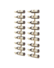  Wine Rack Store 9 Bottles<br>Wall Mounted Wine Rack   9 Bottles Wall Mounted Wine Rack<br>Simple yet elegant. The One Bottle deep black metal finish Wine Rack allows you to put your wine on any wall around the house.<br>Holds up to 9 bottles.<br>Specification<br>Dimensions:<br>Height: 96.5 cm<br>Width: 24 cm<br>Depth: 8.4 cm.