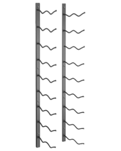  Wine Rack Store 18 Bottle<br>Deep Wall Mounted Wine...  18 Bottle Deep Wall Mounted Wine Rack<br>Simple yet elegant. The Two Bottle deep black metal finish Wine Rack allows you to put your wine on any wall around the house.<br>Holds up to 18 bottles.<br>Dimensions:<br>Height: 89cm<br>Width: 14 - 21 cm (Recommended)<br>Depth: 30.5 cm.