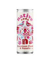  Native Soda Sparkling Water<br>With Davidson Plum... 250ML Lightly sparkling water and a hint of Native Australian Davidson Plum with Rosella.<br />Less than 1g carbs or fat free or no added sugar or no artificial colours or preservatives with only 5 calories.<br><br />The Australian native Davidson Plum grows along the trunk of rare rain forest trees and are hand picked. Rosella fruits are sourced from all across Australia. Seasonal variations in growing conditions may affect the colour in between each of our craft batches.<br />Sounds amazing!&nbsp;<b