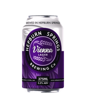  Hepburn Springs Brewing Co<br>Vienna Lager 375ml... 375ML An Austrian beer style, with toasted, sweet flavours of Vienna malt and notable beech smoked malt. This reddish-amber lager is balanced with spicy hops.
