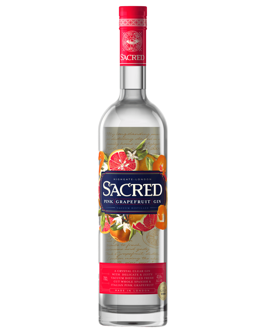Sacred Spirits Sacred Pink Grapefruit Gin 700mL Boozy