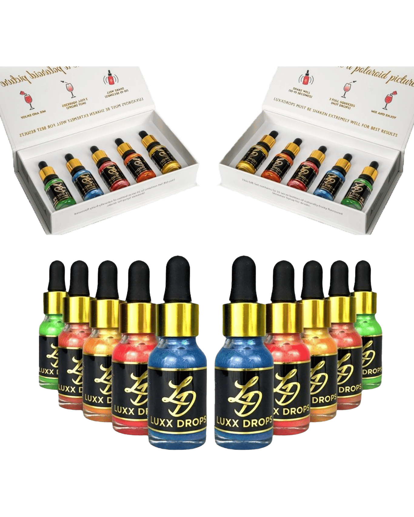 Buy Luxx Drops Naturally Flavoured Shimmer Syrup For Drinks Cocktails