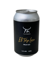  Miguel Maestre Brewing Co El<br>Toro Loco Pale Ale... 330ML Love is the best ingredient in life, with our delicious new beer it just got more refreshing.<br>Miguel Maestre has developed Spanish inspired Pale Ale, with a light malt body, and a light restrained yet bright hop flavour. We use larger hop additions during the later stages for a big hop aroma of pineapple, zesty Seville orange, mandarin and melon. This beer is well suited to a vast array of different foods and perfectly matched with charcuterie boards, small goods, cheese and seafood. It’s lig