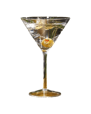 Viski European Crystal Martini Glasses