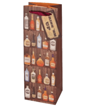  Cakewalk Saloon Sack<br>Illustrated Wine Bag...  This bag is designed with spirits in mind, featuring illustrated liquor bottles and sized just right for almost any liquor or wine bottle. Illustrated liquor bottles 230 GSM paper Fits most liquor & wine bottles.