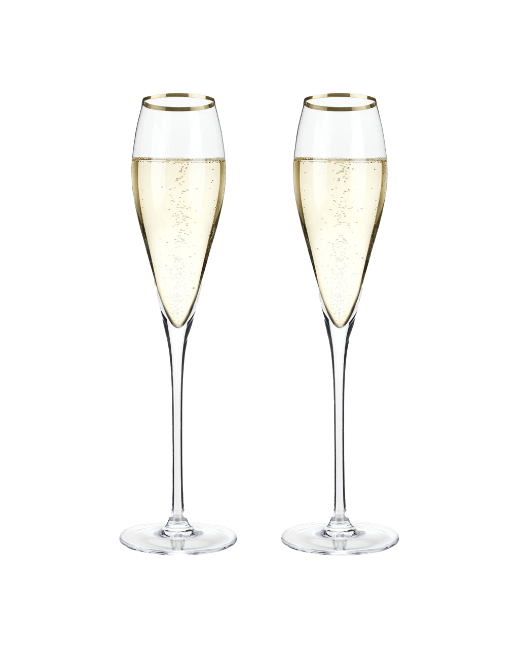 Buy Viski Gold Rimmed Crystal Champagne Flutes Online (Lowest Price