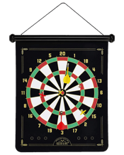  Foster & Rye Magnetic Dart<br>Board   Let the games begin! Liven up the living room with this magnetic dart board, and add some entertainment to your next gathering. Pairs well with beers and buds. Flexible cloth Traditional dart board on the front and bullseye game on the back Includes 3 red and 3 yellow magnetic darts