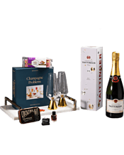 Nala Hampers Champagne<br>Problems Luxury Hamper This luxurious, premium Champagne gift hamper includes nothing but the best. Packaged in a luxurious magnetic lid hamper box and finished with a earthy ribbon. For the Champers Queen! Includes: Viski Raye™ Faceted Crystal Champagne Glass (Set of 2) by Viski Piecework Champagne Problems 500 Piece Puzzle Taittinger Brut Réserve Champagne Limar Violet Almond Nougat 150g The Champagne Cocktail Kit Purchase an ITHIKA Gifts + Lifestyle greeting card and add a note to your order at check out and w