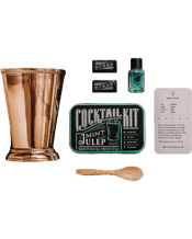 Cocktail Kits 2 Go Mint<br>Julep Cocktail Kit Travel-friendly cocktail kit includes the premium ingredients and instructions you need to craft and enjoy four Gin Smash cocktails anywhere. Whether you want to bring the kit with you as a carry-on during your next flight, surprise a fellow worker with a classy gift, or impress your friends and family with fine drinks at your next gathering! Made in the USA STEP 1 // OPEN Travel tin includes the premium ingredients and instructions you need to craft four cocktails. STEP 2 // MIX Just mix the in