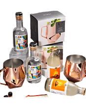 Nala Hampers Moscow Mule For<br>Two Beautifully packaged in a luxurious magnetic lid hamper box and finished with an earthy ribbon, ready to gift! This Gift Hamper Includes: 2 x Viski Summit: Faceted Moscow Mule Mug. The Cocktail Box Co The Moscow Mule Cocktail Kit. 2 x Strange Love Ginger Ale. 2 x 23RD Street Australia Vodka 200ml. Delivery. Purchase an ITHIKA Gifts + Lifestyle greeting card and add a note to your order at check out and we'll add your note to the gift card and ship this gift directly to the lucky recipient. *Gi
