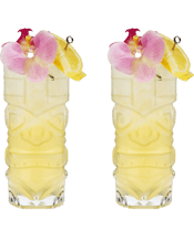 Crystal Tiki Glasses  Set of 2