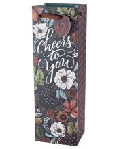  Cakewalk Vineyard Bouquet<br>Wine Gift Bag - Set Of...  This one-of-a-kind hand-painted design brings flowers, leaves and grapes together for a botanically inspired 'Cheers to you!' gift bag perfect for any occasion. It's held together by burgundy vine-adorned gussets, with a ruby red ribbon handle and a rose gift tag providing the finishing touch.<br>Premium quality canvas textured paper (190 gsm)<br>Designed in Seattle<br>Fits standard size bottle (750ml)