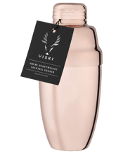 Viski Copper Heavyweight<br>Cocktail Shaker 500ML Our essential heavyweight cobbler shaker is a carefully crafted matter of heft, balance and contour combined with utter precision in functionality. Designed exclusively by professionals for professionals, this substantial copper-plated tool is the cornerstone of any professional bar set. Copper plated. Built-in strainer. Professional grade bar tool.<br>Material: stainless steel, copper plating.