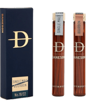  Daneson Single Malt No.16 &<br>Bourbon No.22 Luxury...  Two fine spirits in one package.<br>Single Malt No.16- Fourteen-year-old Islay scotch whisky imbued with notes of oak tannins, peat, almond, and vanilla.<br>Bourbon No.22- Steeped in six-year-old cask strength Kentucky straight bourbon. Expect notes of oak, leather, caramel, and almond and hints of fruit once this toothpick is warmed up.<br>Whether it’s Single Malt or Bourbon there is one thing to know about whiskey. The dominant tasting note for both these spirits comes from the oak barrels the