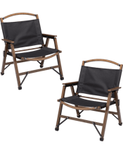  Br Outdoor Bamboo Canvas<br>Foldable Camping Chair...  2 Chair Set<br>Bamboo with outdoor waterproof paint.<br>Fabric: 100% polyester with more than 95% waterproof coating.<br>PE foot covers.<br>Size:&nbsp;&nbsp;H63.5 x W55.5 x D56.<br>Product Weight: 4kg.<br>Maximum Weight Capacity: 90kg.