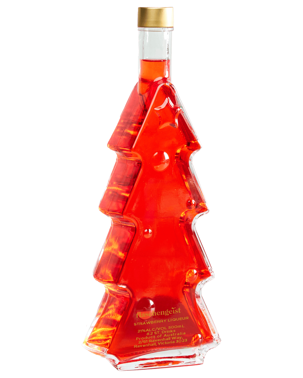 Buy Flaschengeist Christmas Tree Bottle Strawberry Liqueur 500ml Online