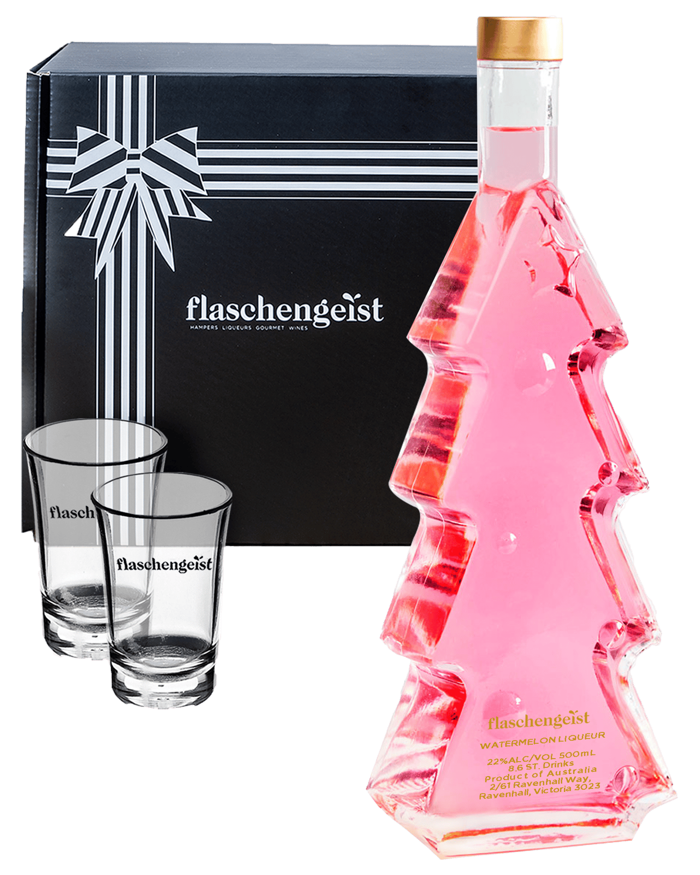 Buy Flaschengeist Christmas Tree Bottle Watermelon Liqueur Gift Box