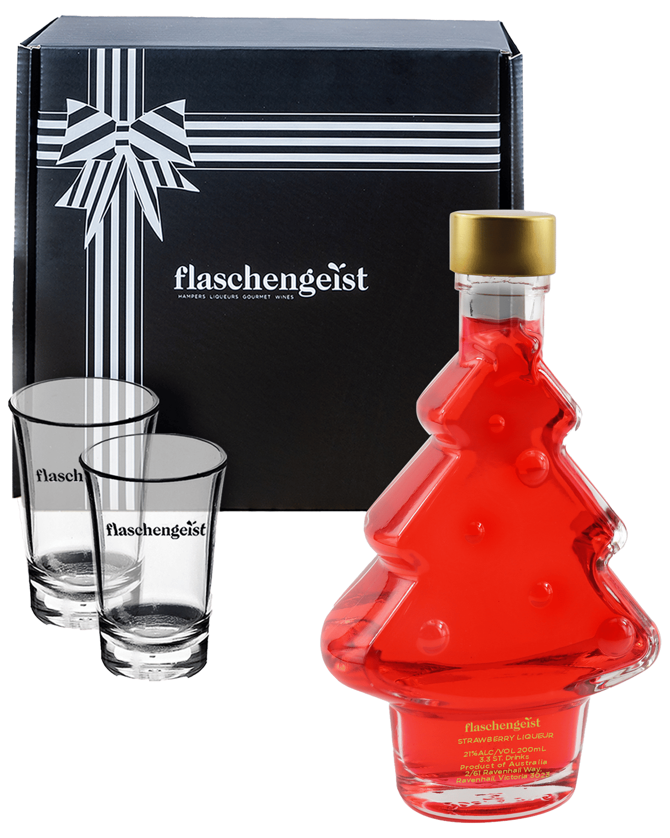 Buy Flaschengeist Christmas Tree Bottle Strawberry Liqueur Gift Box