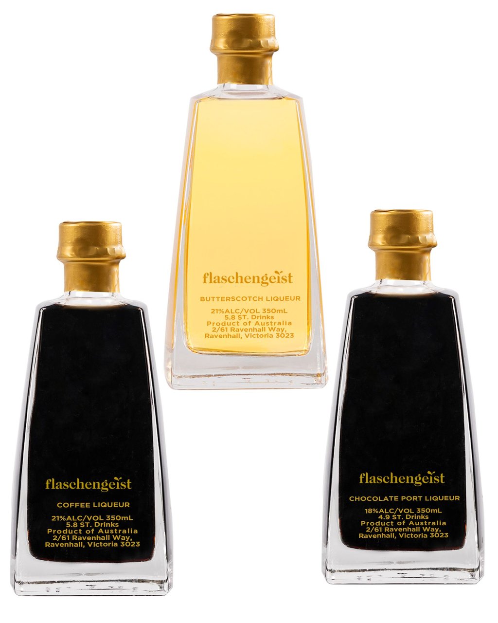 Flaschengeist Chocolate Port, Coffee And Butterscotch Liqueur 3x350ml