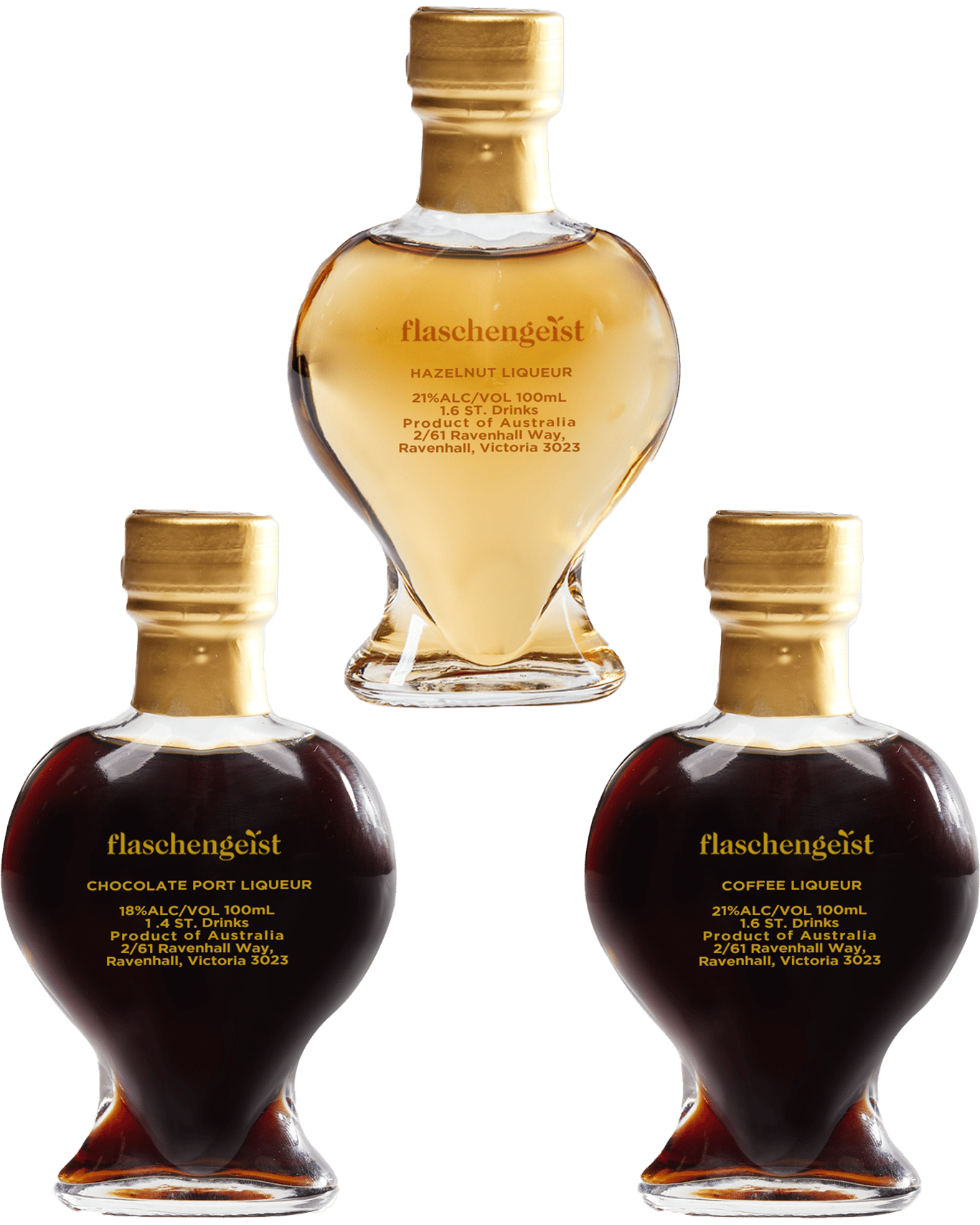 Buy Flaschengeist Love Heart Bottle Chocolate Port, Coffee & Hazelnut