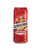  Godfather Strong Beer 500ml  500ML Godfather Strong Beer has a smooth, full bodied <br>flavour with a stable head and good mouth <br>fullness. At less than 8% alcohol, Godfather Premium Beer <br>packs a punch for a true beer lover!