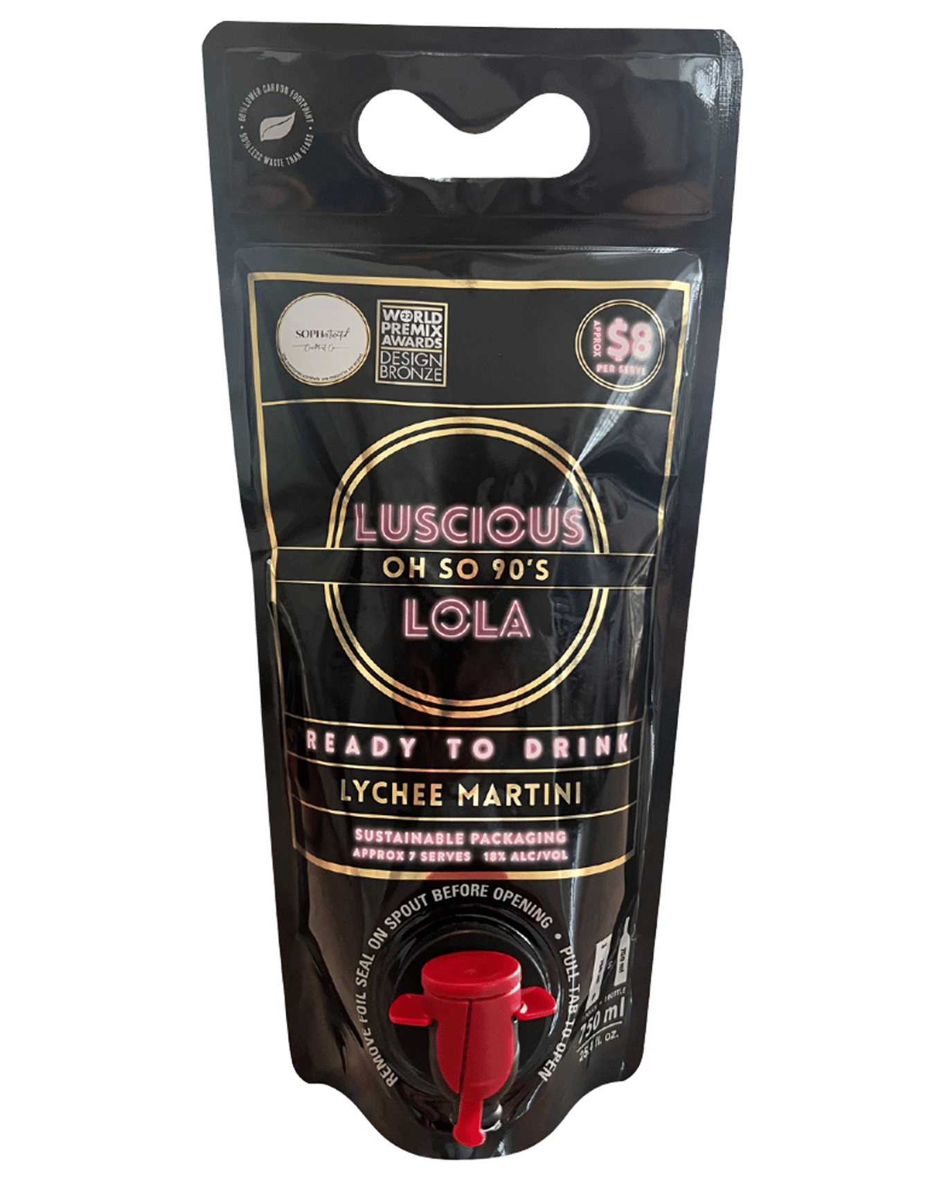 Buy Sophisticated Cocktail Co Luscious Lola Lychee Martini 750ml Online