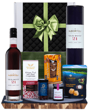  Hamper World De Bortoli Old<br>Boys Aged Tawny... 500ML This Gourmet Hamper contains 1 bottles of alcohol and 5 food products and is packaged in a Medium White Gift Box which is Finished with a Seasonal Event Sleeve.&nbsp; This Hamper Contains: De Bortoli Old Boys 21 Year Old Tawny 500ml, For the Love of Cheese Artisan Fruit and Seed Crispbread 170g, So Moorish Cinnamon Sugar Dusted Coca Milk Coffee Beans 150g, Beerenberg Fig and Pomegranate Jam For Cheeses 190g, OB Finest Fig and Pistachio Crackers 130g, The Original Australian Macadamia Vanilla Mac