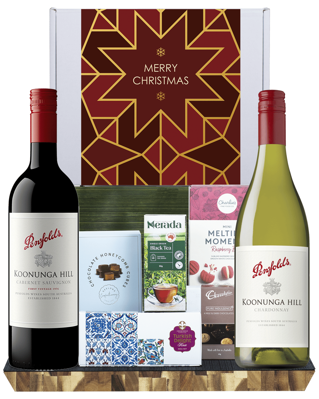 Buy Hamper World Christmas Hamper With Penfolds Koonunga Hill Online