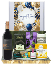 Hamper World De Bortoli Db<br>Merlot... 750ML This Gourmet Hamper contains 1 bottles of alcohol and 6 food products and is packaged in a Medium White Gift Box which is Finished with a Seasonal Event Sleeve.This Gourmet Hamper contains 1 bottles of alcohol and 6 food products and is packaged in a Medium White Gift Box which is Finished with a Seasonal Event Sleeve.<br />De Bortoli DB Merlot 750mL<br />Charlies Three Cheese Bites 60g<br />Beerenberg Fig and Pomegranate Jam For Cheeses 190g<br />OB Finest Fig and Pistachio Crackers 130g<br />M