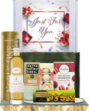  Hamper World De Bortoli<br>Nobel One Botrytis... 750ML This Gourmet Hamper contains 1 bottles of alcohol and 4 food products and is packaged in a Medium White Gift Box which is Finished with a Seasonal Event Sleeve.<br />De Bortoli Nobel One Botrytis Semillon 500ml<br />Yarra Valley Tea Co Green Tea & Lemon Myrtle 7.5g<br />Thornton & Wild Light Fruit Cake 170g<br />Charlies Raspberry Bliss Melting Moments 100g<br />So Moorish White Chocolate Freeze Dried Strawberries 60g.