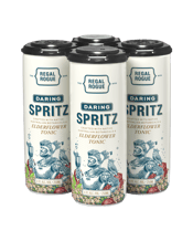  Regal Rogue Daring Spritz<br>250ml  250ML Spritz cocktail made with the&nbsp;Regal Rogue Daring Dry&nbsp;vermouth, which features native Australian botanicals like anise myrtle and quandong. The spritz typically involves mixing the Daring Dry vermouth with Indian tonic water, an olive, and thyme, and serving it over ice. The Daring Dry vermouth itself is known for its earthy, savory, lightly salty flavor profile with an umami finish.